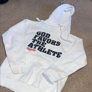Sky White Kids Hoodie - God Favors the Athlete